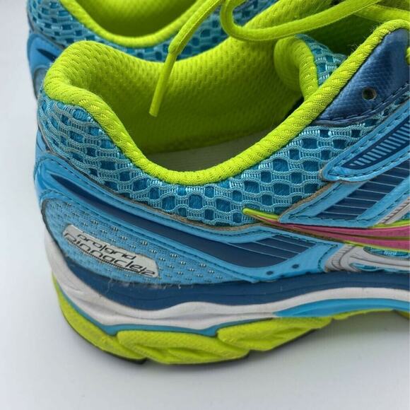 Saucony Womens Progrid Pinnacle 2 Running Shoes Blue Green Low Top Lace Up 7M - Picture 8 of 8